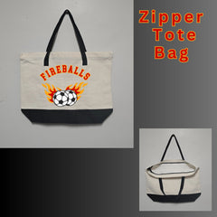 Fireball Soccer Club Zipper Tote Bag