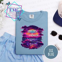 Sunrise Sunburn Sunset Repeat Tee