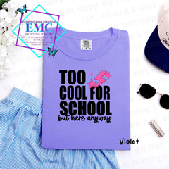 Too Cool For School Pink Bolt Tee