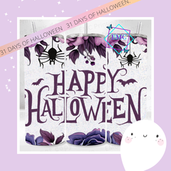Floral Happy Halloween Tumbler