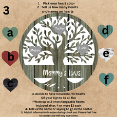 Custom Family Tree Door Hanger #1