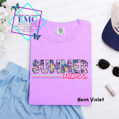 Summer Vibes Tropical Text