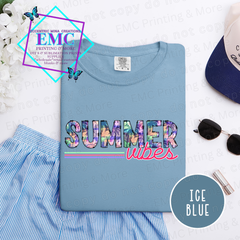 Summer Vibes Tropical Text