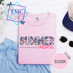 Summer Vibes Tropical Text