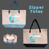 Tsunami Soccer Club Zipper Tote Bag
