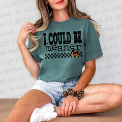 DTF Transfer I Could Be Meaner (3-5 Business Day TAT)