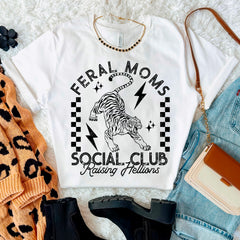DTF Transfer Feral Moms Social Club (3-5 Business Day TAT)