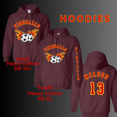 Fireballs Soccer Hoodies
