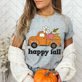 Happy Fall Truck Faux Embroidery