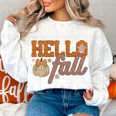Hello Fall Faux Embroidery Tee