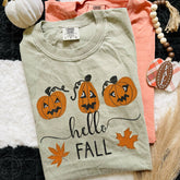 Hello Fall Goofy Pumpkins Tee