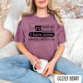 Hold My Morals Tee