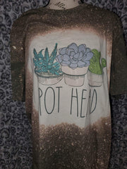 Pot Head Bleached Shirt/Sweatshirt