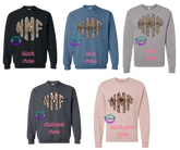 Leopard Print Sports Monogram Sweatshirt