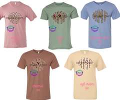 Leopard Print Sports Monogram Tee