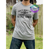 Drink beer and fix things screen print