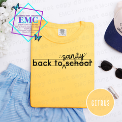 Sanity Back To School