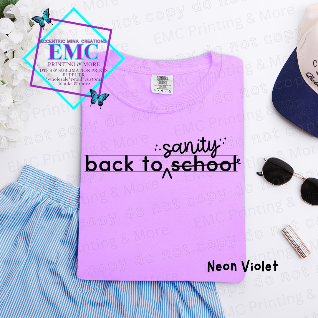 Sanity Back To School