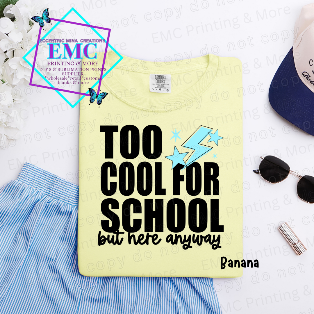 Too Cool For School Blue Bolt Tee