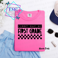 Retro First Day Grade Level Tee
