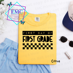 Retro First Day Grade Level Tee