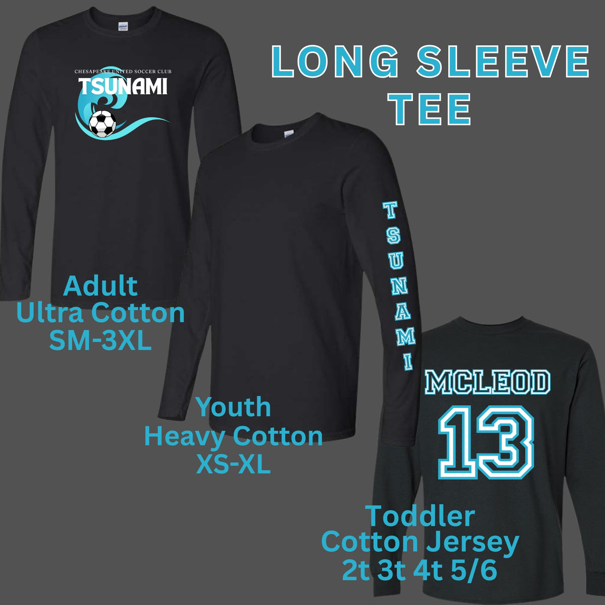 Tsunami Soccer Club Long Sleeve Tee
