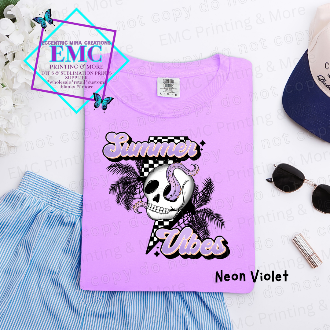 Summer Vibes Skull Palm Octopus