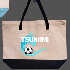 Tsunami Soccer Club Zipper Tote Bag