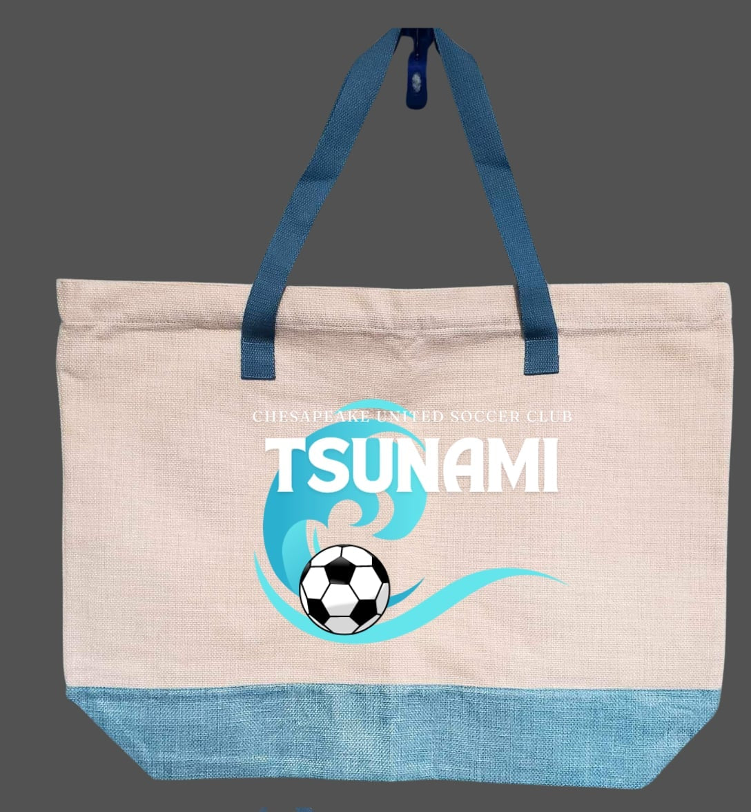 Tsunami Soccer Club Zipper Tote Bag