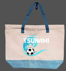 Tsunami Soccer Club Zipper Tote Bag