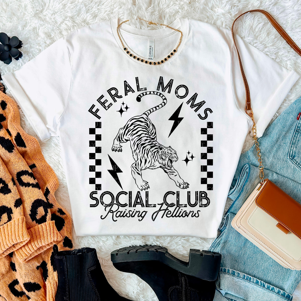 DTF Transfer Feral Moms Social Club (3-5 Business Day TAT)