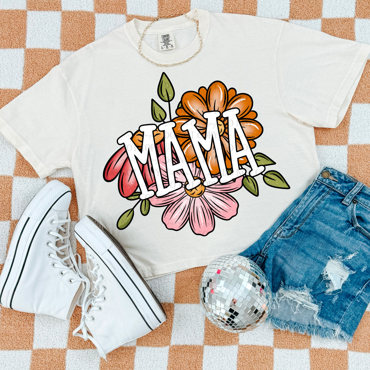 DTF Transfer Floral Mama (3-5 Business Day TAT)