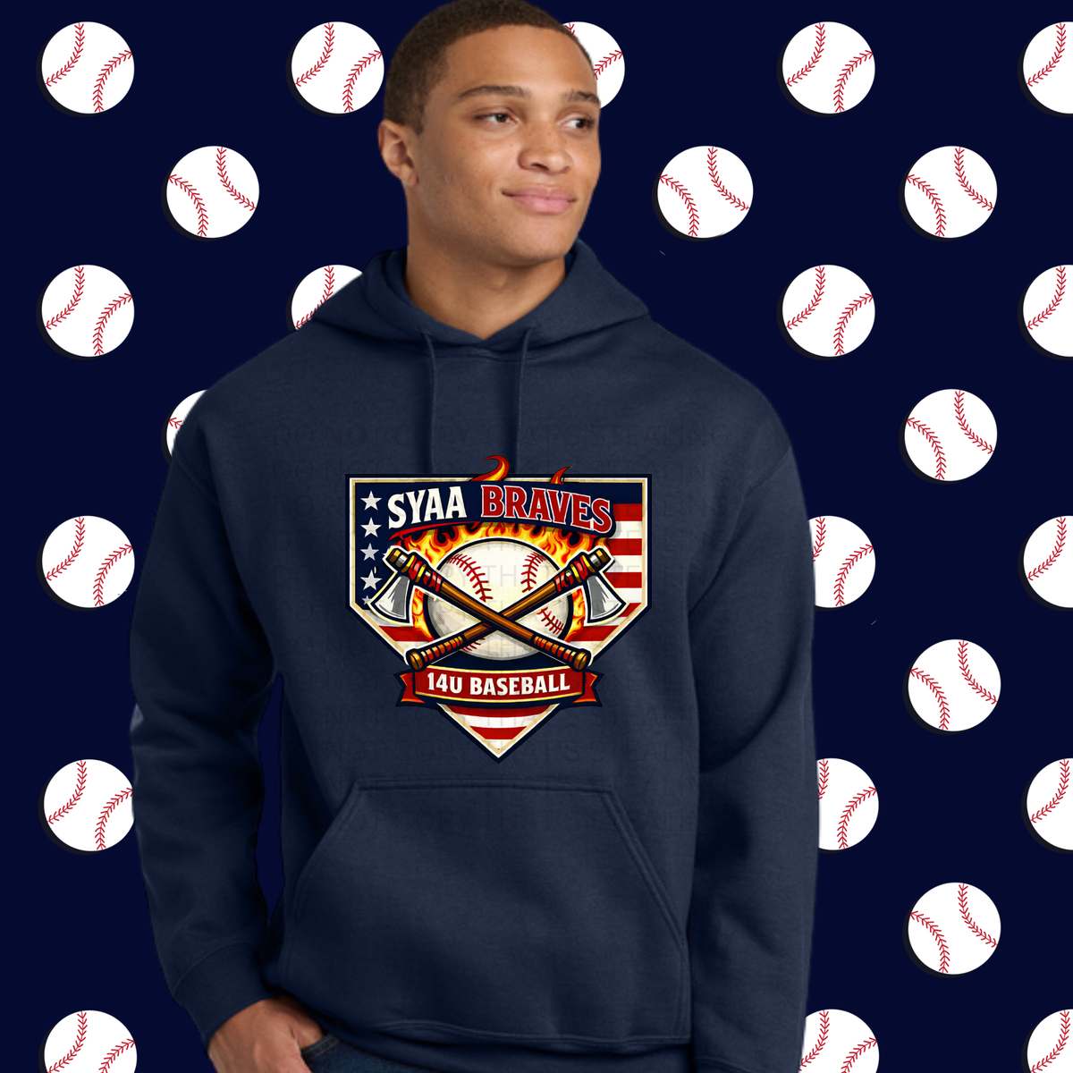 SYAA 14u Braves Hoodies
