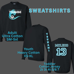 Tsumani Soccer Club Crew Neck Sweatshirts