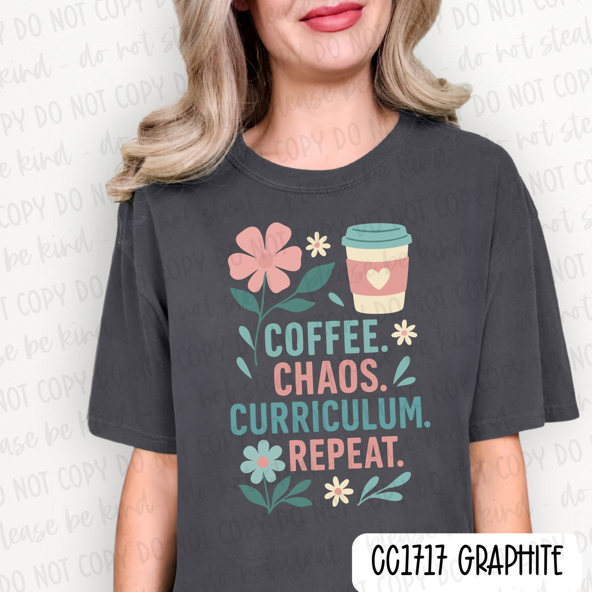 Coffee Chaos Curriculum Repeat Tee
