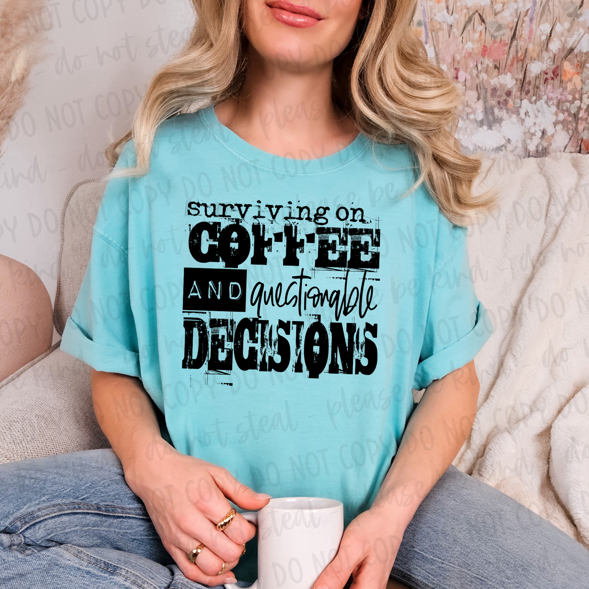 Surviving On Coffee Tee