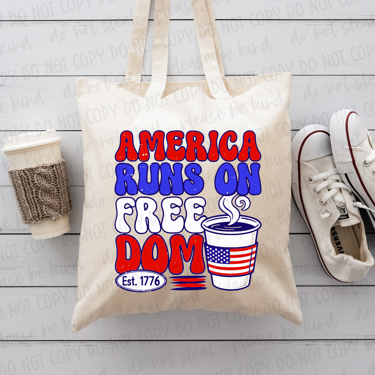 DTF Transfer America Runs On Freedom (3-5 Business Day TAT)
