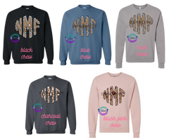 Leopard Print Sports Monogram Sweatshirt