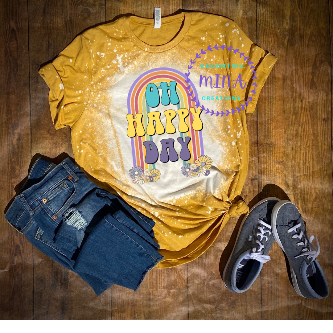 Oh Happy Day Bleached Shirt/Sweatshirt