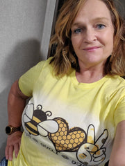 Peace Love Bee Bleached Shirt/Sweatshirt