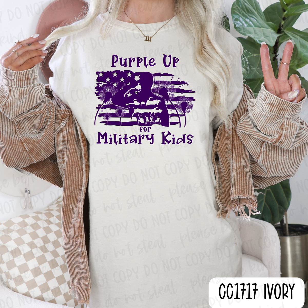 Purple Up For Military Kids Tee