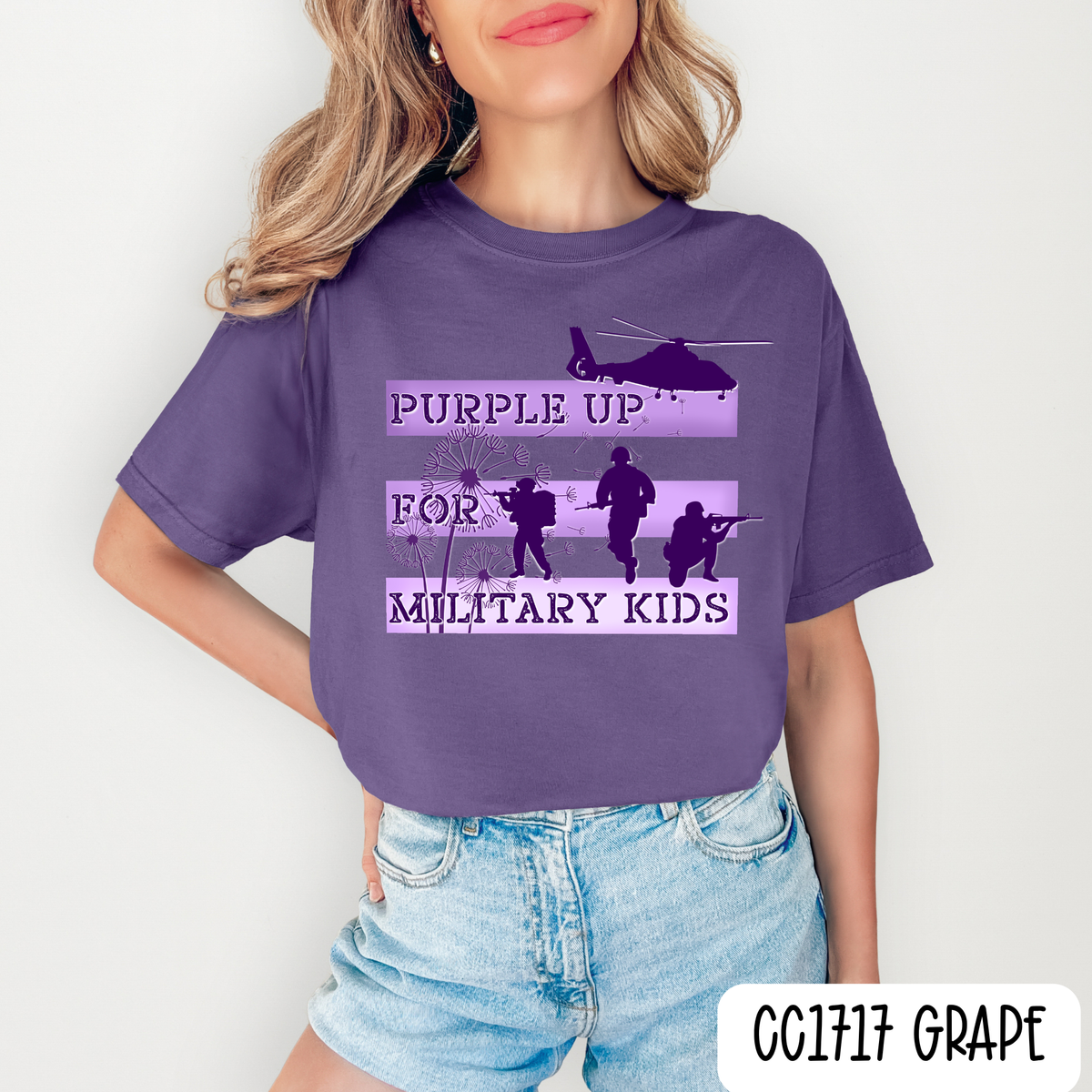 Purple Up For Military Kids Tee