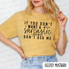 Sarcastic Answer Tee