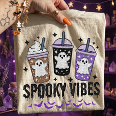 Spooky Vibes Ghost Coffee Tee